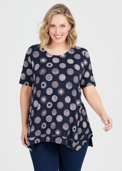 Plus Size Bamboo Majestic Spot Top Top