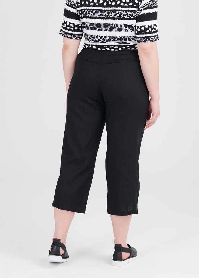 Linen Breezy Crop Pant, , hi-res