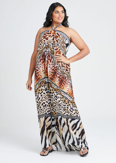 Plus Size Wild Side Viscose Dress