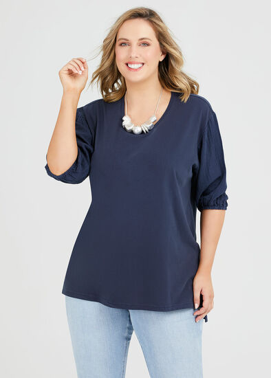 Plus Size Organic Pigment Top