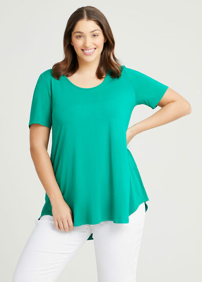 Plus Size Bamboo Base S/slv Top