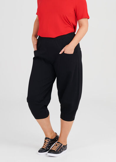 Plus Size Ella Bamboo Ponti Crop Pant