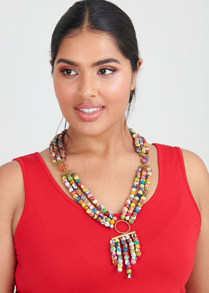 Kantha Y Necklace, , hi-res