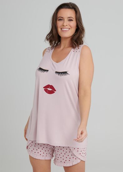 Plus Size Kiss Kiss Bamboo Pj Top