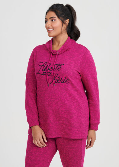 Plus Size Fuchsia Melange Top