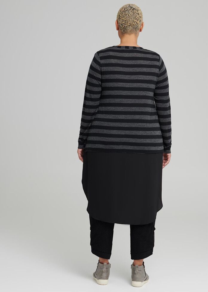 Aurora Stripe Wool Tunic, , hi-res