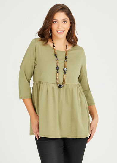 Plus Size Organic Tiered Top