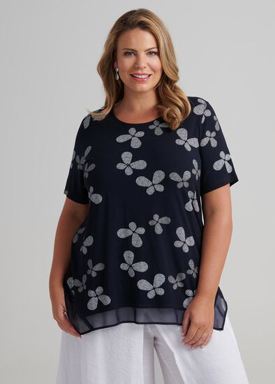 Plus Size Petals Bamboo Top