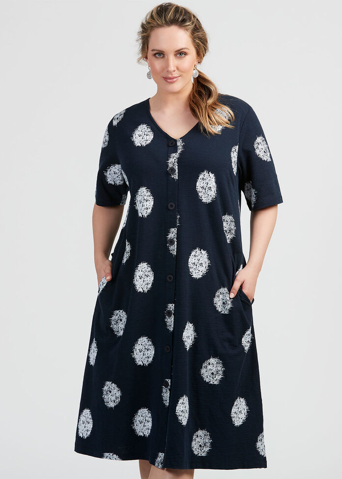 Cotton Ella Spot Dress, , hi-res