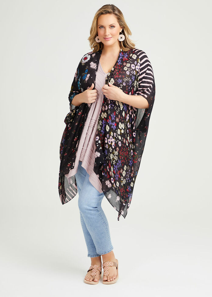 Ditsy Floral Cape, , hi-res