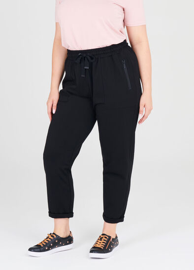 Plus Size Bamboo Ponte Zips Jogger