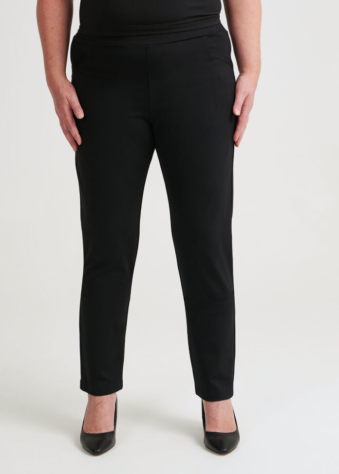 Gina Straight Ponte Pant, , hi-res