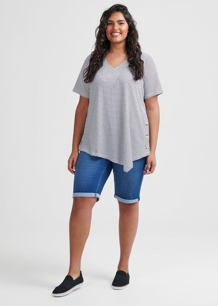 The Bamboo Denim Short, , hi-res