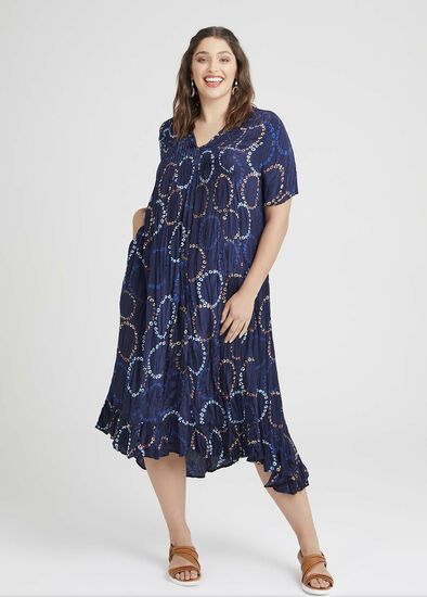 Plus Size Natural Super Nova Spot Dress