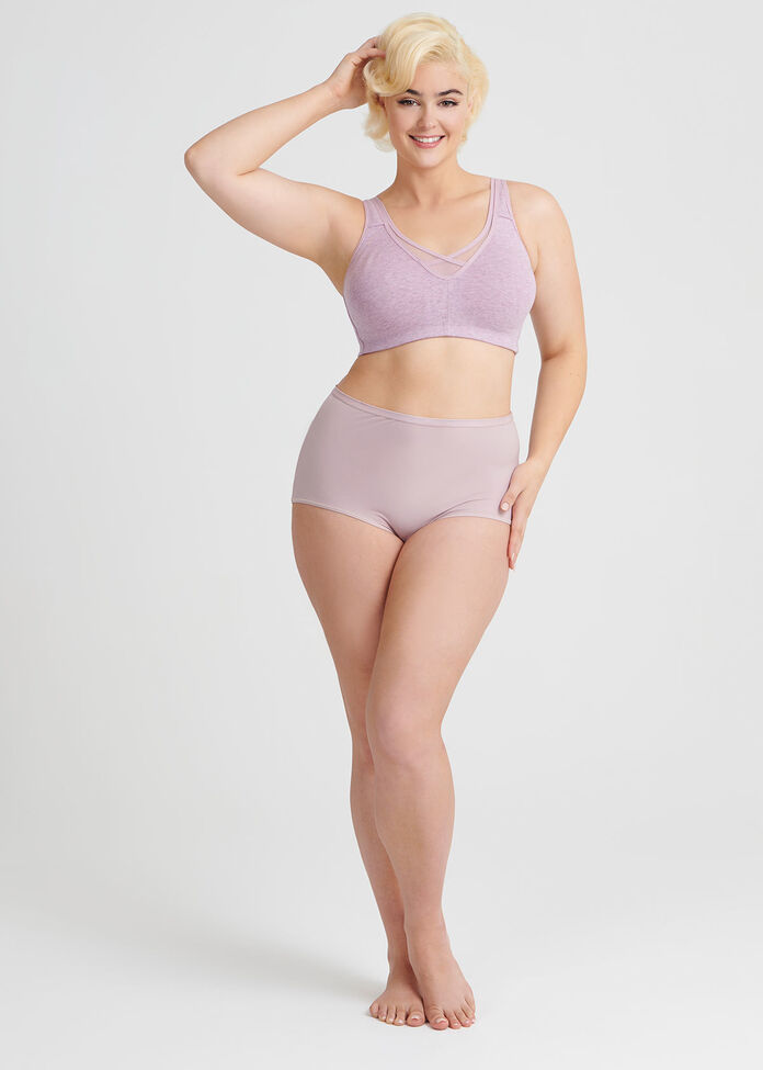 Wirefree Mesh Trim Bra, , hi-res