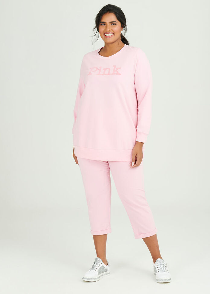 Organic Pink Sweat Top, , hi-res