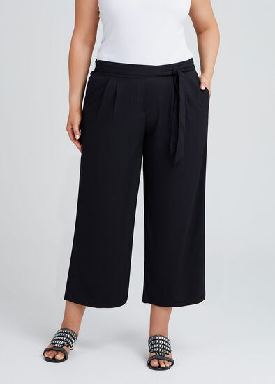 Noir Pull On Culotte Pant