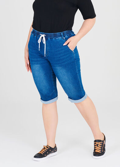 Plus Size The Easy Fit Crop Denim Jogger