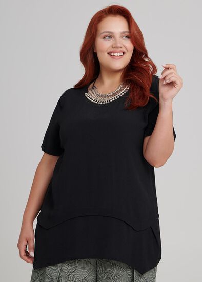 Plus Size Layered Angles Top