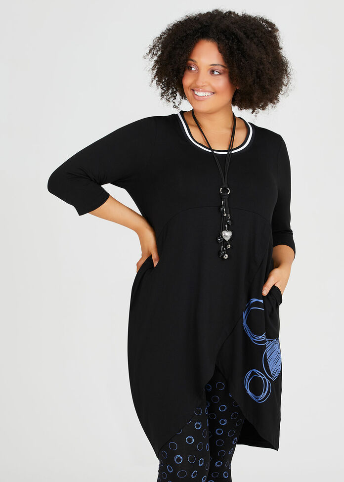 Natural Take Me 3/4 Sleeve Tunic, , hi-res