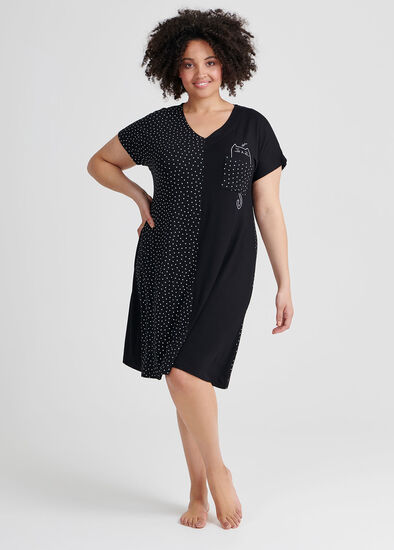 Plus Size Bamboo Peek A Boo Nightie