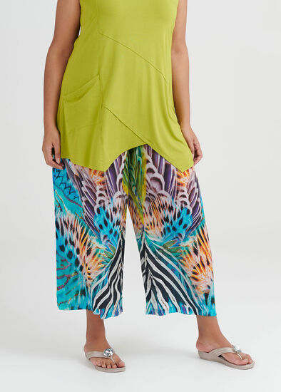 Plus Size Club Aqua Viscose Pant