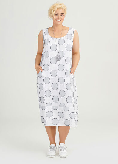 Plus Size Linen Ascot Dress