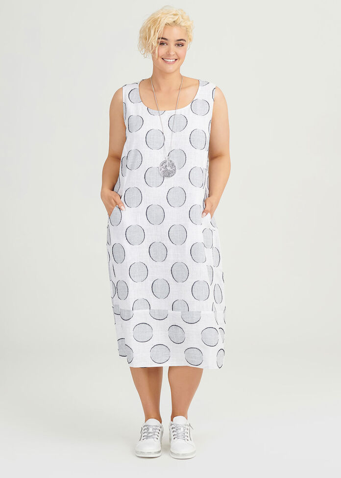 Linen Ascot Dress, , hi-res