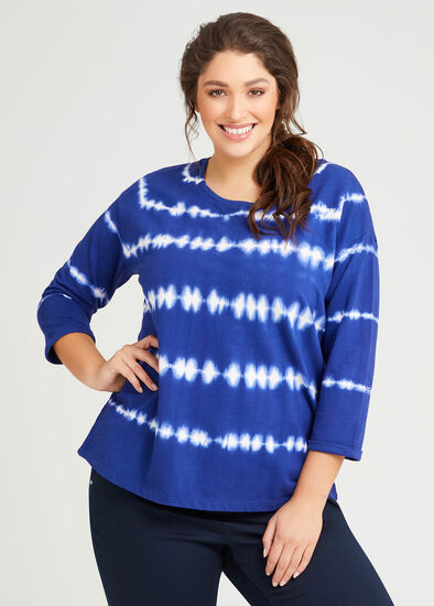 Organic Stripe Tie Dye Sweat