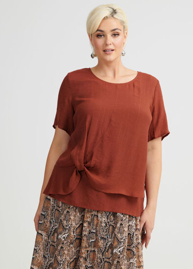 Plus Size My Lurex Knot Top