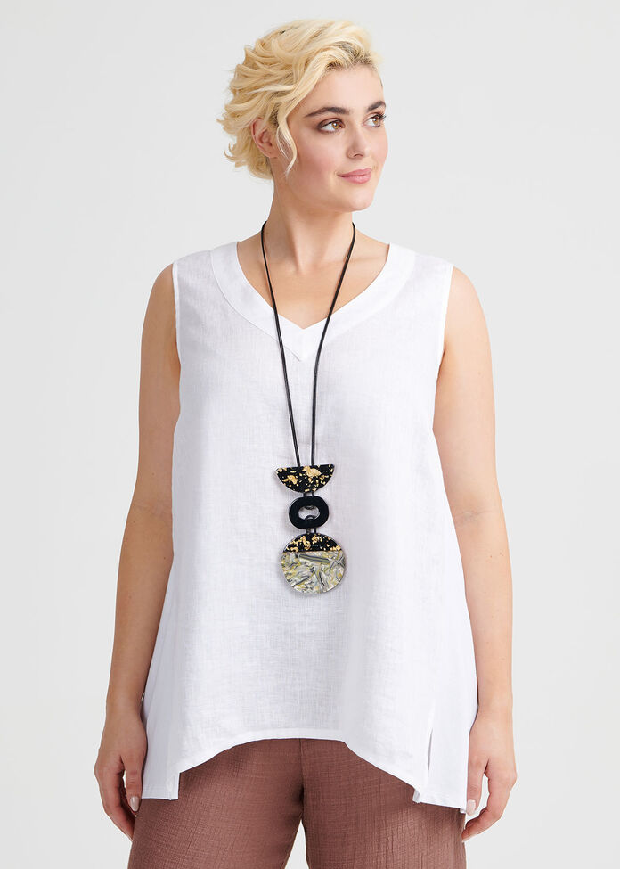 Lydia Linen Tank, , hi-res