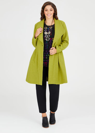 Plus Size Morgan Boiled Wool Coat