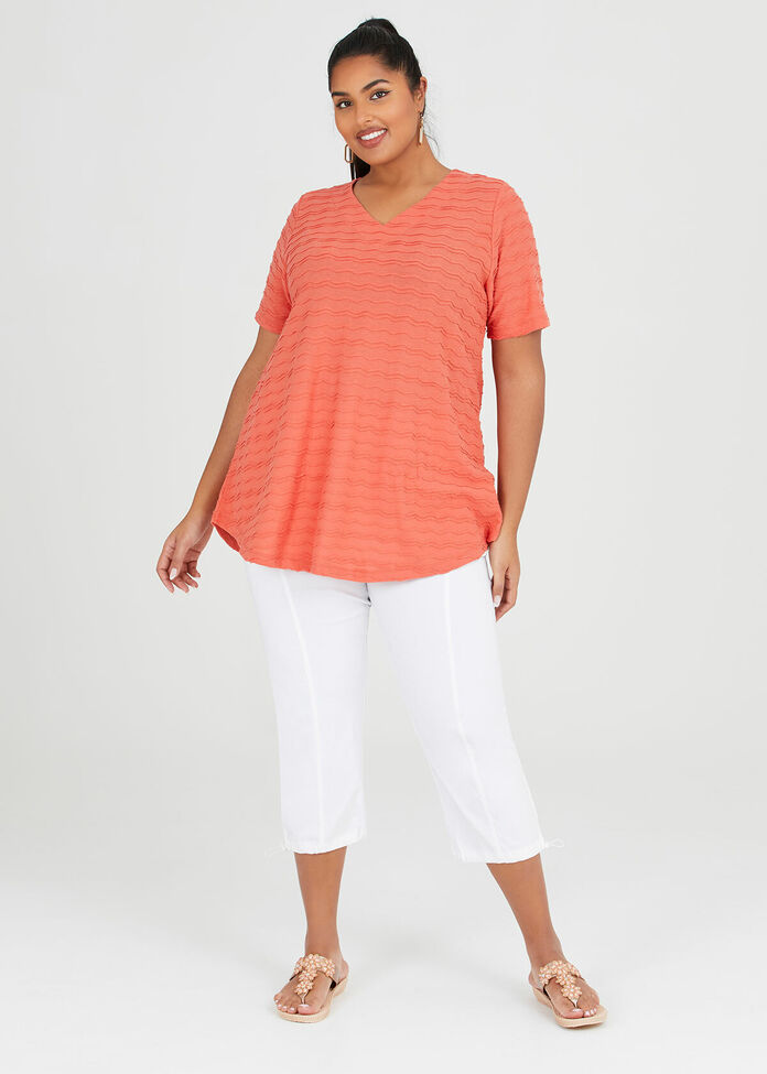 Wave V Neck Swing Top, , hi-res