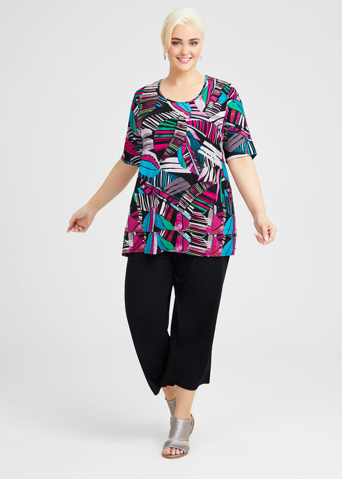 Bamboo Floral Geo Top, , hi-res