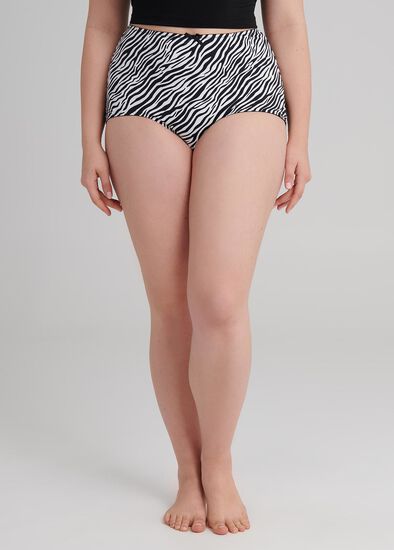 Plus Size Zebra Instinct Brief