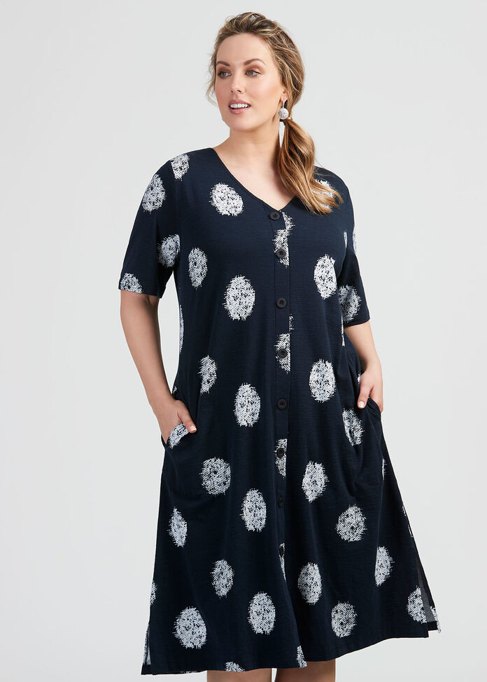 Cotton Ella Spot Dress, , hi-res