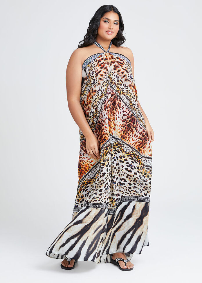 Wild Side Viscose Dress, , hi-res