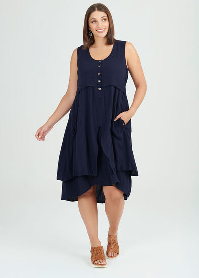 Plus Size Midnight Layer Viscose Dress