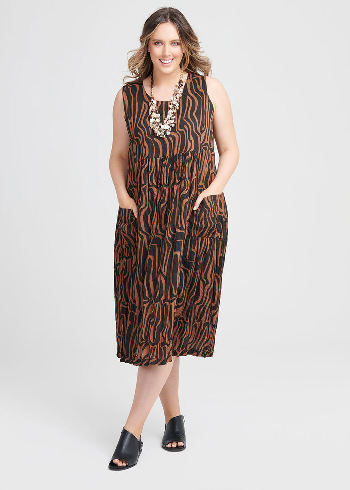 Cotton Tribal Print Dress, , hi-res