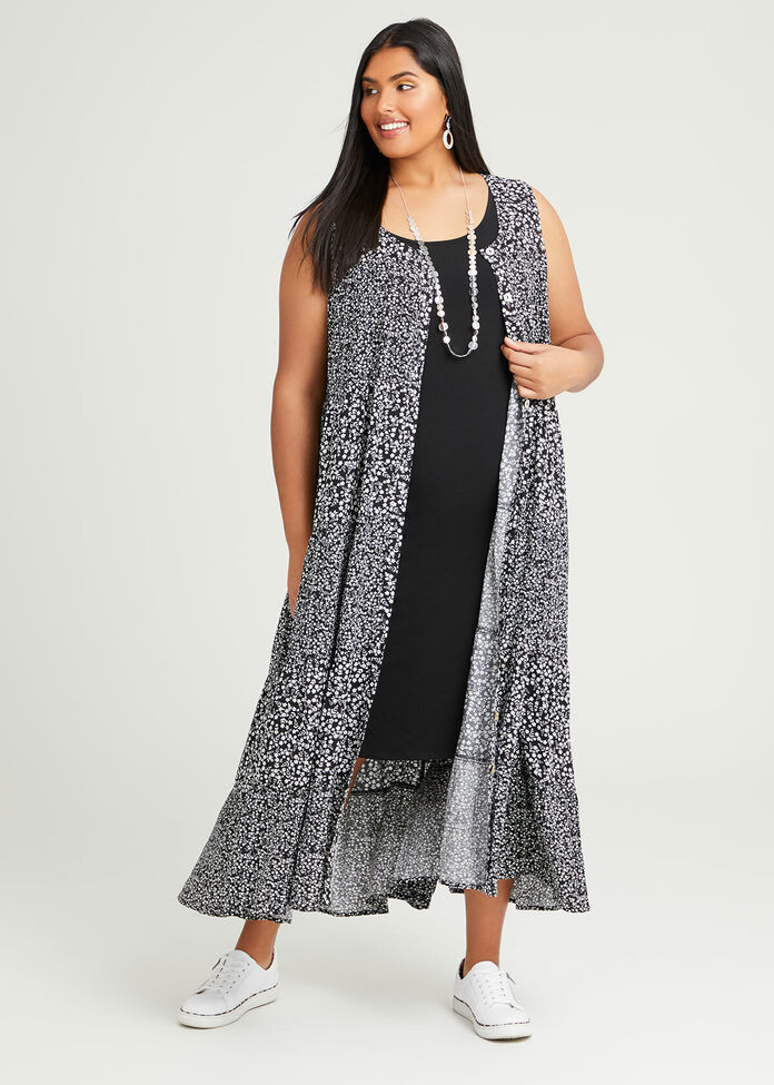 Natural Ditsy Maxi Dress, , hi-res