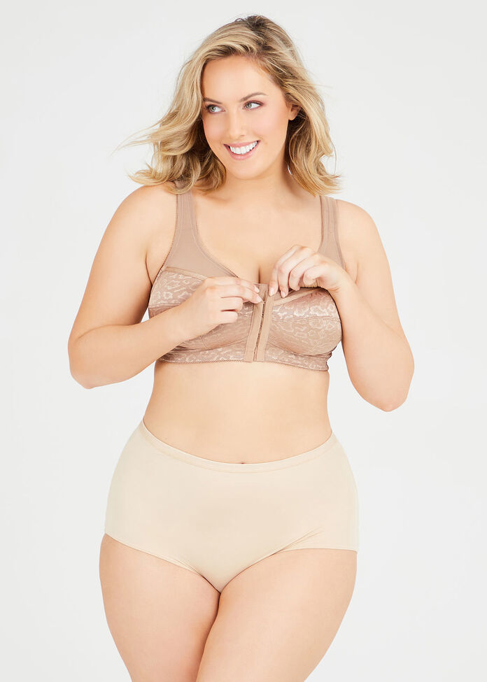 Wirefree Front Opening Bra, , hi-res