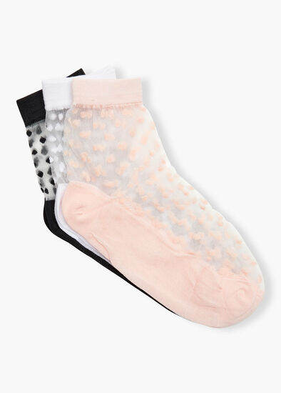 Set/3 Sheer Spot Socks