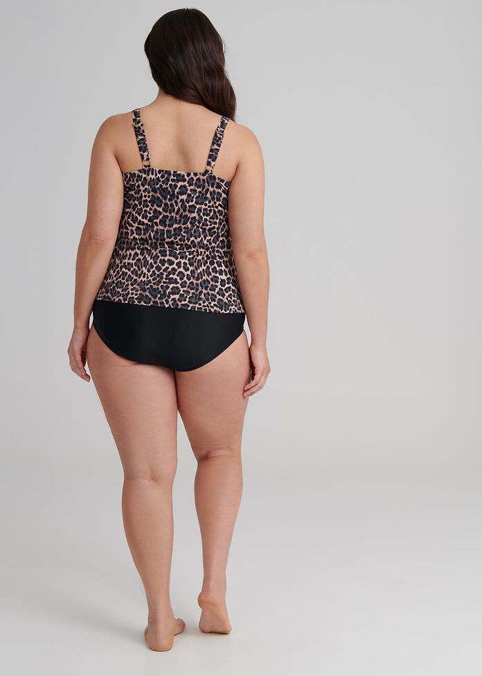 Leopard Ruffle Tankini, , hi-res