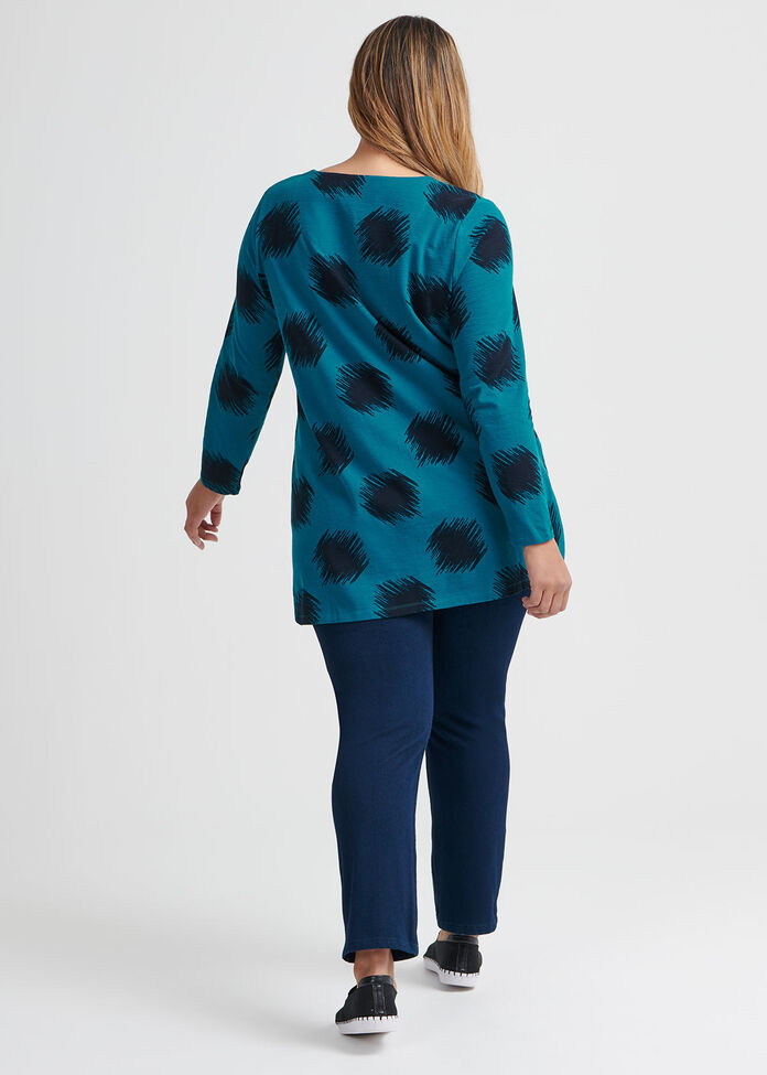 Ikat Dot Cotton Top, , hi-res