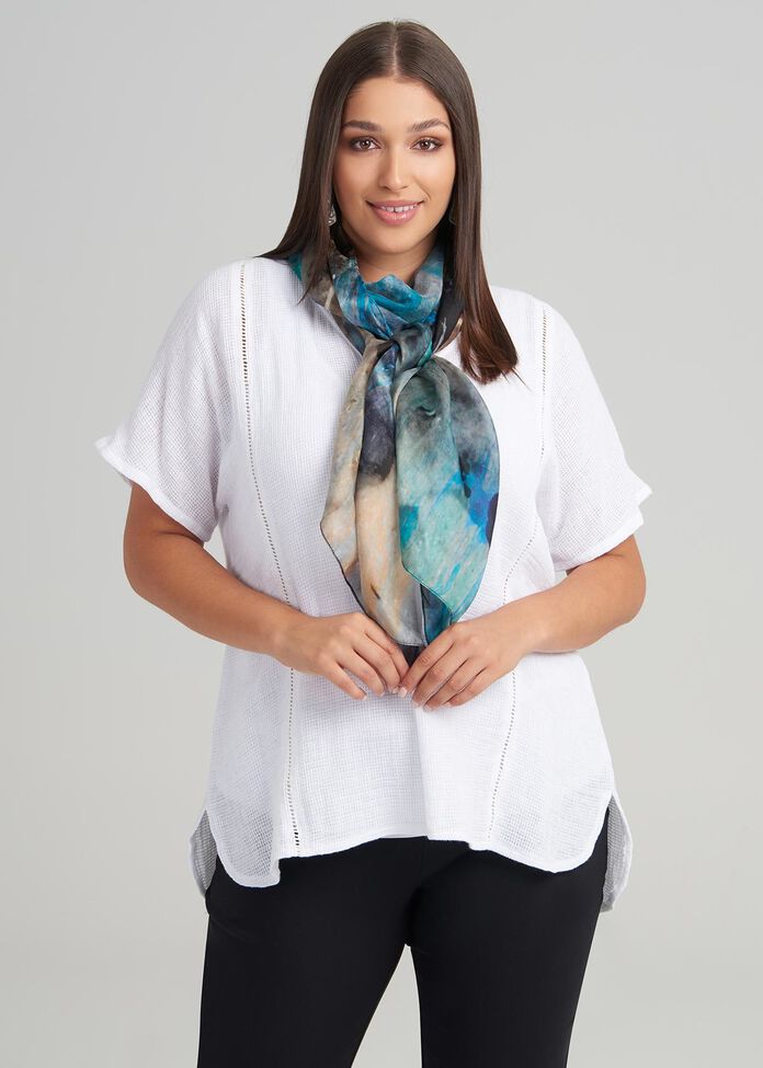 Water Wall Silk Scarf, , hi-res