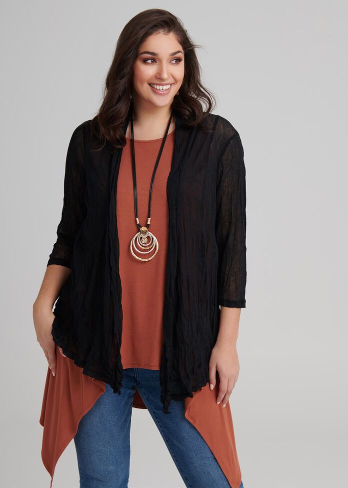 Mesh Essential Cardi, , hi-res