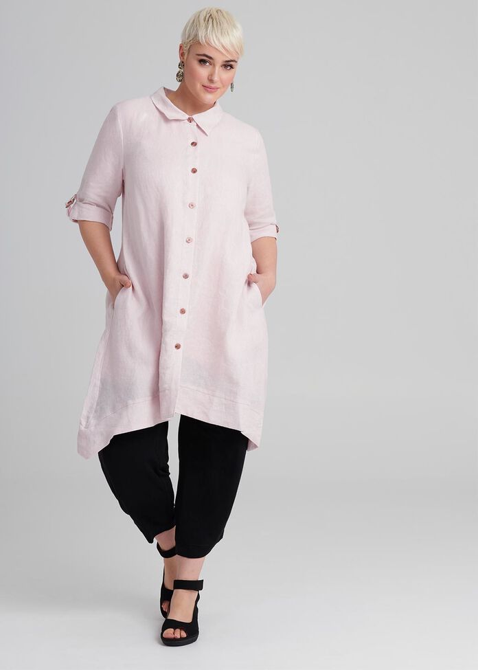 Peony Linen Shirt, , hi-res