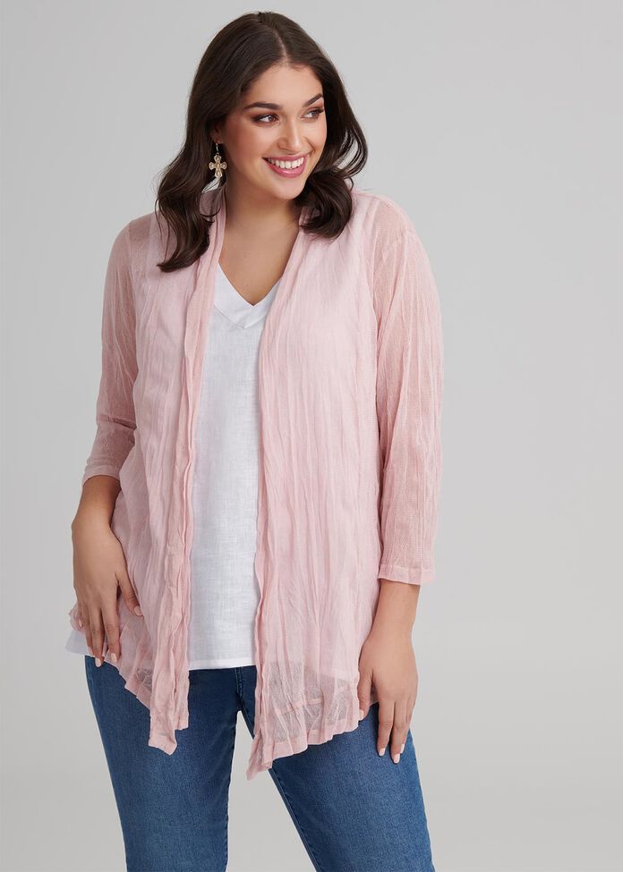 Mesh Essential Cardi, , hi-res