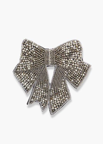 Beaded Bow Brooch