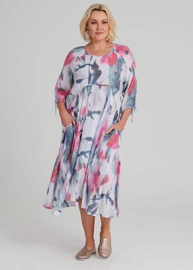 Plus Size Pastel Floral Dress